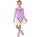 Cute Gender Gendercute Flags Love Heart Line Valentine Kids  Long Sleeve Velvet Dress View1