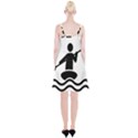 Cropped Kayak Graphic Race Paddle Black Water Sea Wave Beach Spaghetti Strap Velvet Dress View2