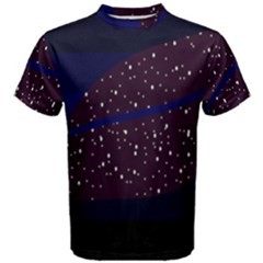 Contigender Flags Star Polka Space Blue Sky Black Brown Men s Cotton Tee by Mariart