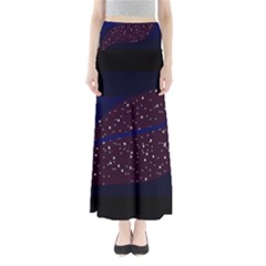 Contigender Flags Star Polka Space Blue Sky Black Brown Maxi Skirts by Mariart