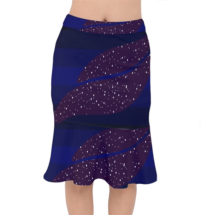 Contigender Flags Star Polka Space Blue Sky Black Brown Mermaid Skirt