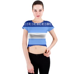 Digigender Cute Gender Gendercute Flags Crew Neck Crop Top by Mariart