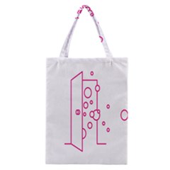 Deep Clean Bubbel Door Pink Polka Circle Classic Tote Bag by Mariart