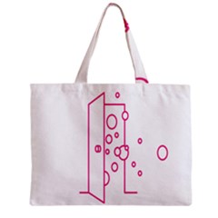 Deep Clean Bubbel Door Pink Polka Circle Zipper Mini Tote Bag by Mariart