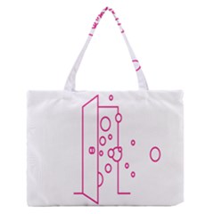 Deep Clean Bubbel Door Pink Polka Circle Medium Zipper Tote Bag by Mariart