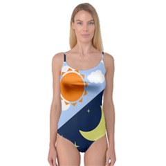 Day Night Moon Stars Cloud Stars Camisole Leotard 