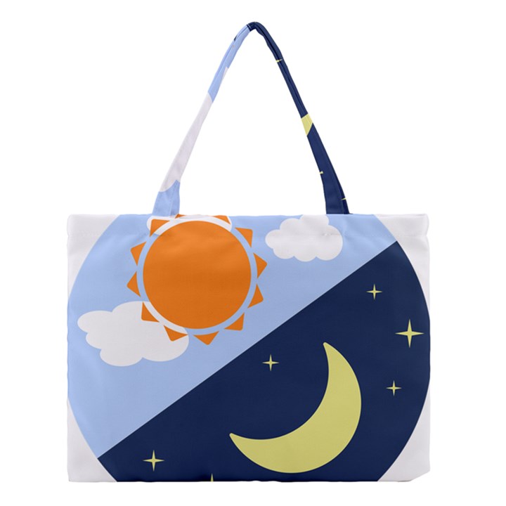 Day Night Moon Stars Cloud Stars Medium Tote Bag