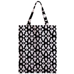 Dark Horse Playing Card Black White Zipper Classic Tote Bag by Mariart