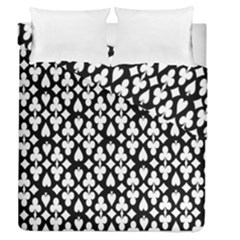 Dark Horse Playing Card Black White Duvet Cover Double Side (queen Size) by Mariart