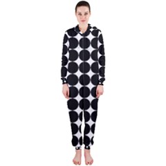 Dotted Pattern Png Dots Square Grid Abuse Black Hooded Jumpsuit (ladies)  by Mariart