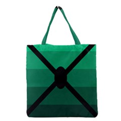 Fascigender Flags Line Green Black Hole Polka Grocery Tote Bag by Mariart