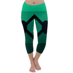 Fascigender Flags Line Green Black Hole Polka Capri Winter Leggings  by Mariart