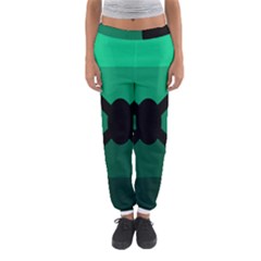 Fascigender Flags Line Green Black Hole Polka Women s Jogger Sweatpants by Mariart