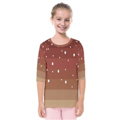 Fawn Gender Flags Polka Space Brown Kids  Quarter Sleeve Raglan Tee