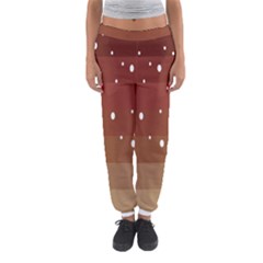 Fawn Gender Flags Polka Space Brown Women s Jogger Sweatpants