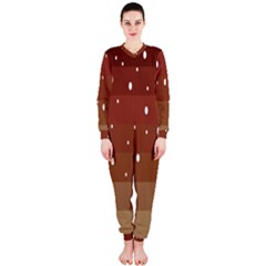 Fawn Gender Flags Polka Space Brown Onepiece Jumpsuit (ladies)  by Mariart