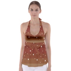 Fawn Gender Flags Polka Space Brown Babydoll Tankini Top by Mariart