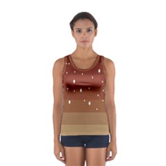 Fawn Gender Flags Polka Space Brown Women s Sport Tank Top  by Mariart