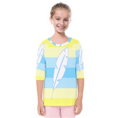 Feather Flags Kids  Quarter Sleeve Raglan Tee