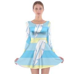 Feather Flags Long Sleeve Skater Dress by Mariart