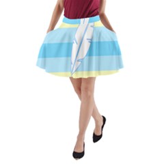 Feather Flags A-line Pocket Skirt by Mariart