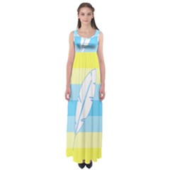 Feather Flags Empire Waist Maxi Dress by Mariart