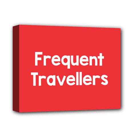 Frequent Travellers Red Deluxe Canvas 14  X 11 