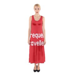 Frequent Travellers Red Sleeveless Maxi Dress