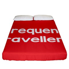 Frequent Travellers Red Fitted Sheet (king Size)