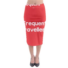 Frequent Travellers Red Midi Pencil Skirt by Mariart