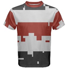 Girl Flags Plaid Red Black Men s Cotton Tee by Mariart