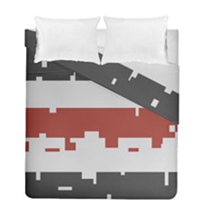 Girl Flags Plaid Red Black Duvet Cover Double Side (full/ Double Size)