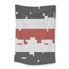 Girl Flags Plaid Red Black Small Tapestry by Mariart