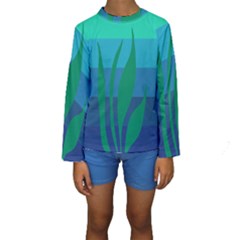 Gender Sea Flags Leaf Kids  Long Sleeve Swimwear by Mariart