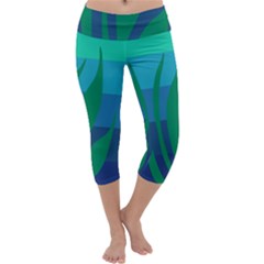 Gender Sea Flags Leaf Capri Yoga Leggings by Mariart