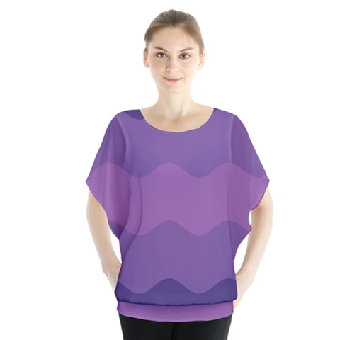 Glimragender Flags Wave Waves Chevron Purple Blue Star Yellow Space Blouse by Mariart