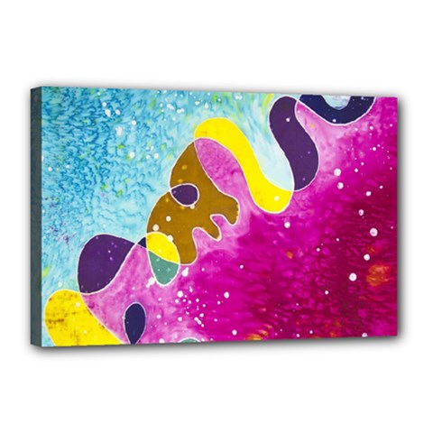 Fabric Rainbow Canvas 18  X 12  by Mariart