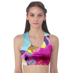 Fabric Rainbow Sports Bra by Mariart