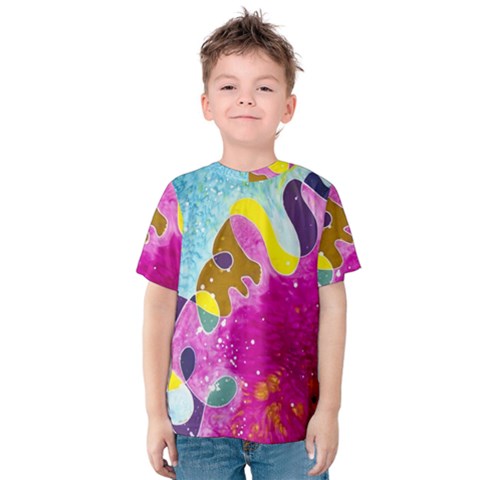 Fabric Rainbow Kids  Cotton Tee by Mariart