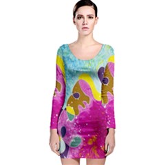 Fabric Rainbow Long Sleeve Bodycon Dress by Mariart