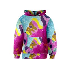 Fabric Rainbow Kids  Pullover Hoodie by Mariart