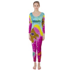 Fabric Rainbow Long Sleeve Catsuit by Mariart