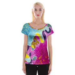 Fabric Rainbow Women s Cap Sleeve Top by Mariart