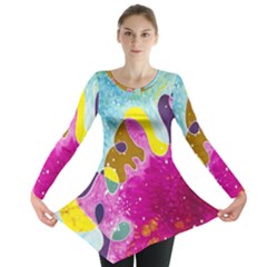 Fabric Rainbow Long Sleeve Tunic  by Mariart