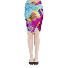 Fabric Rainbow Midi Wrap Pencil Skirt by Mariart