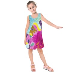 Fabric Rainbow Kids  Sleeveless Dress by Mariart