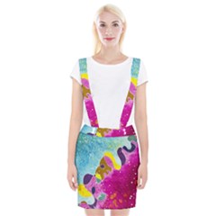 Fabric Rainbow Braces Suspender Skirt by Mariart