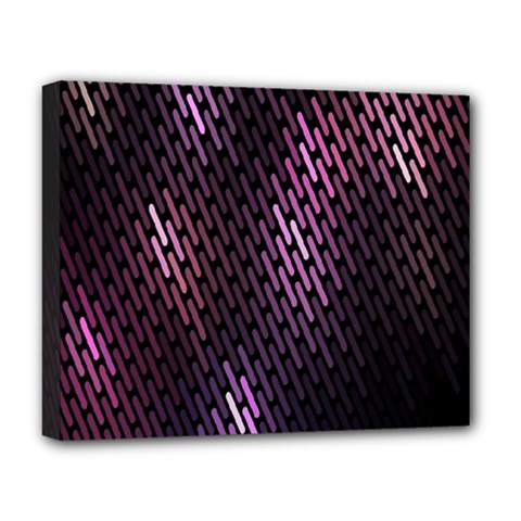 Light Lines Purple Black Deluxe Canvas 20  X 16   by Mariart