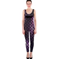 Light Lines Purple Black Onepiece Catsuit by Mariart