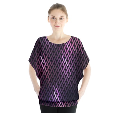 Light Lines Purple Black Blouse by Mariart